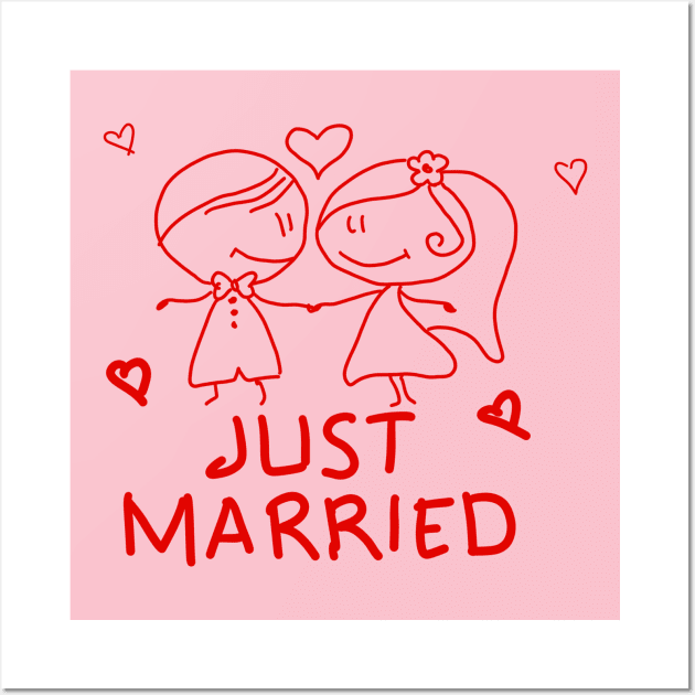 Just married Wall Art by UltraPod